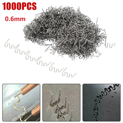 1000pcs 0.6mm Welding Nails S Wave Staples For Car Bumper Bodywork Plastic Stapler Repair Kit High Quanlity Oasis Select Default Title