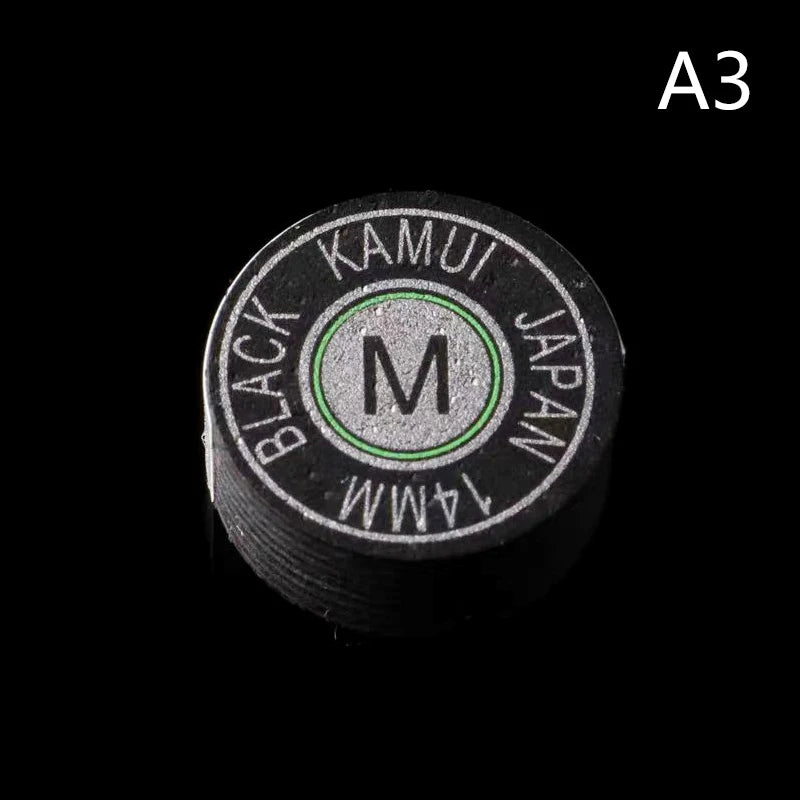 1Pc 14MM SS/S/M/H Cue Tip Quality Pool Billiard Leather Cue Tip Nine-Ball Cue Head Snooker Cue Tip Billiard Accessories@#X Oasis Select M