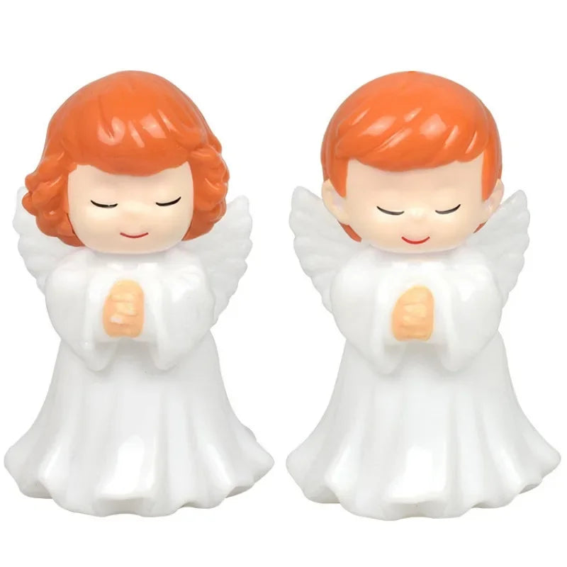 Mini Angel Cake Topper Romantic Garland Happy Birthday Children Ornaments Birthday Baby Shower Party Cake Wedding Decoration Oasis Select