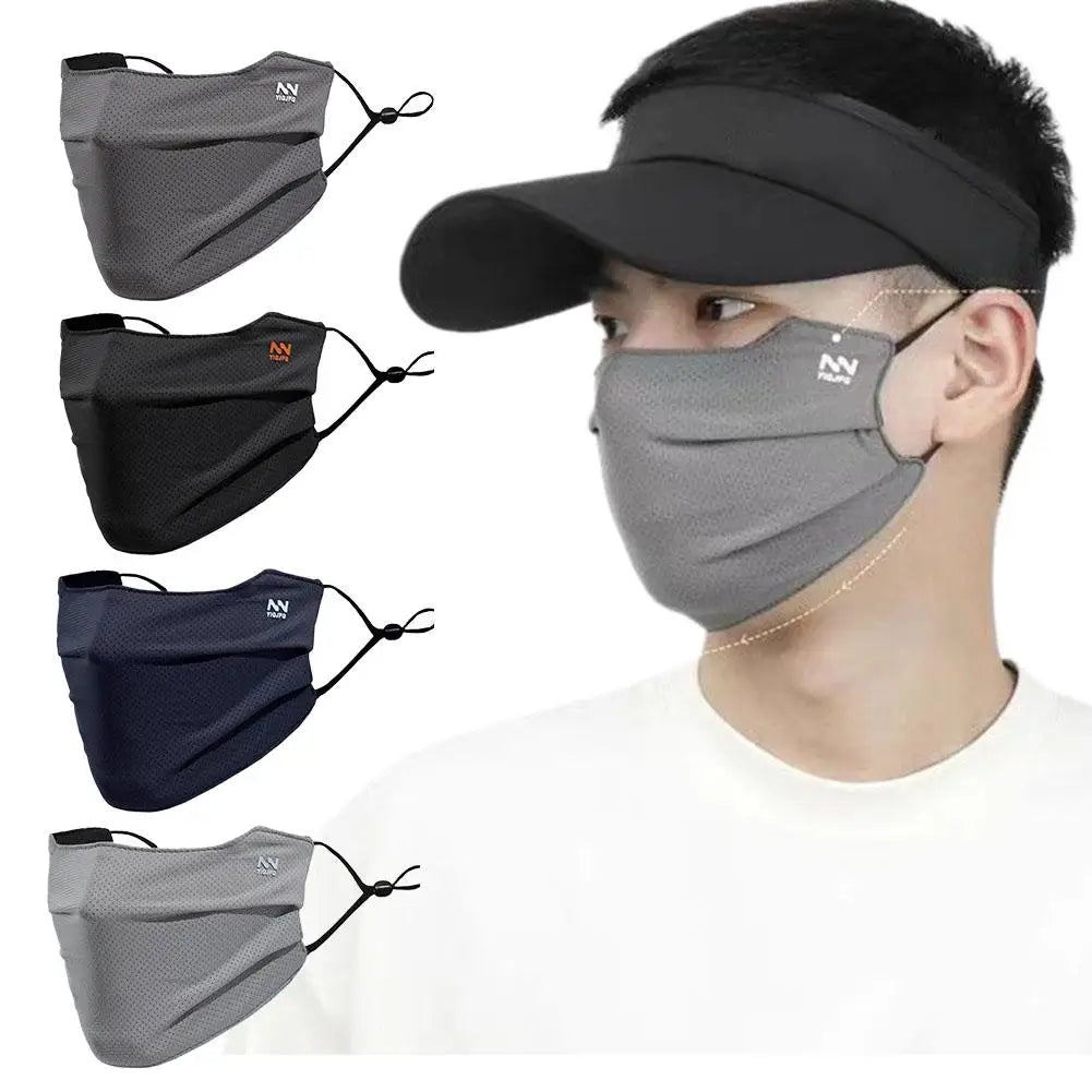 Ice Silk UV Face Shield – Breathable Sun Protection Mask