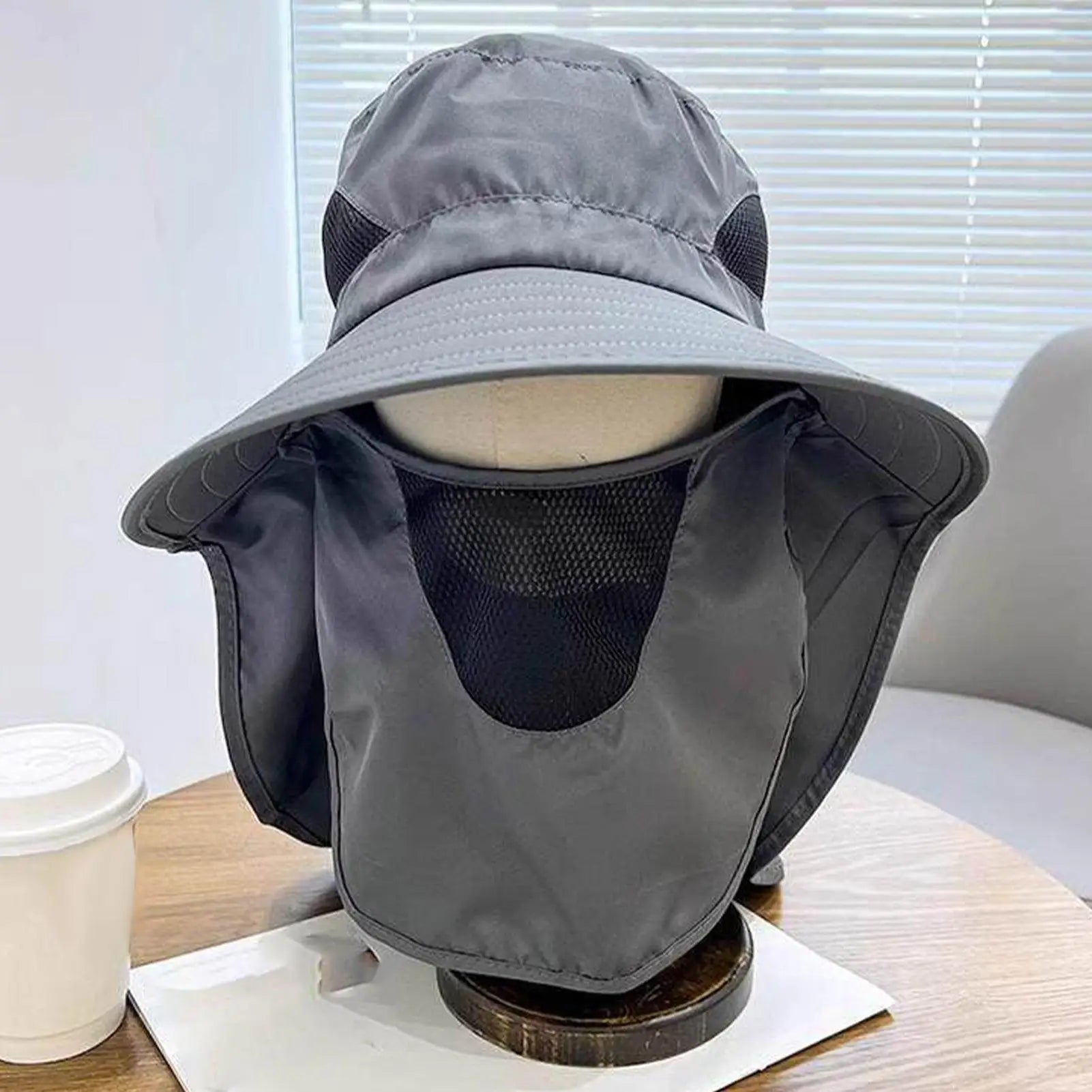 Fishing Hat Summer Sun Hats UV Protection Outdoor Fishing Caps For Hiking Camping Visor Bucket Hat Neck Flap Fisherman Hat Oasis Select