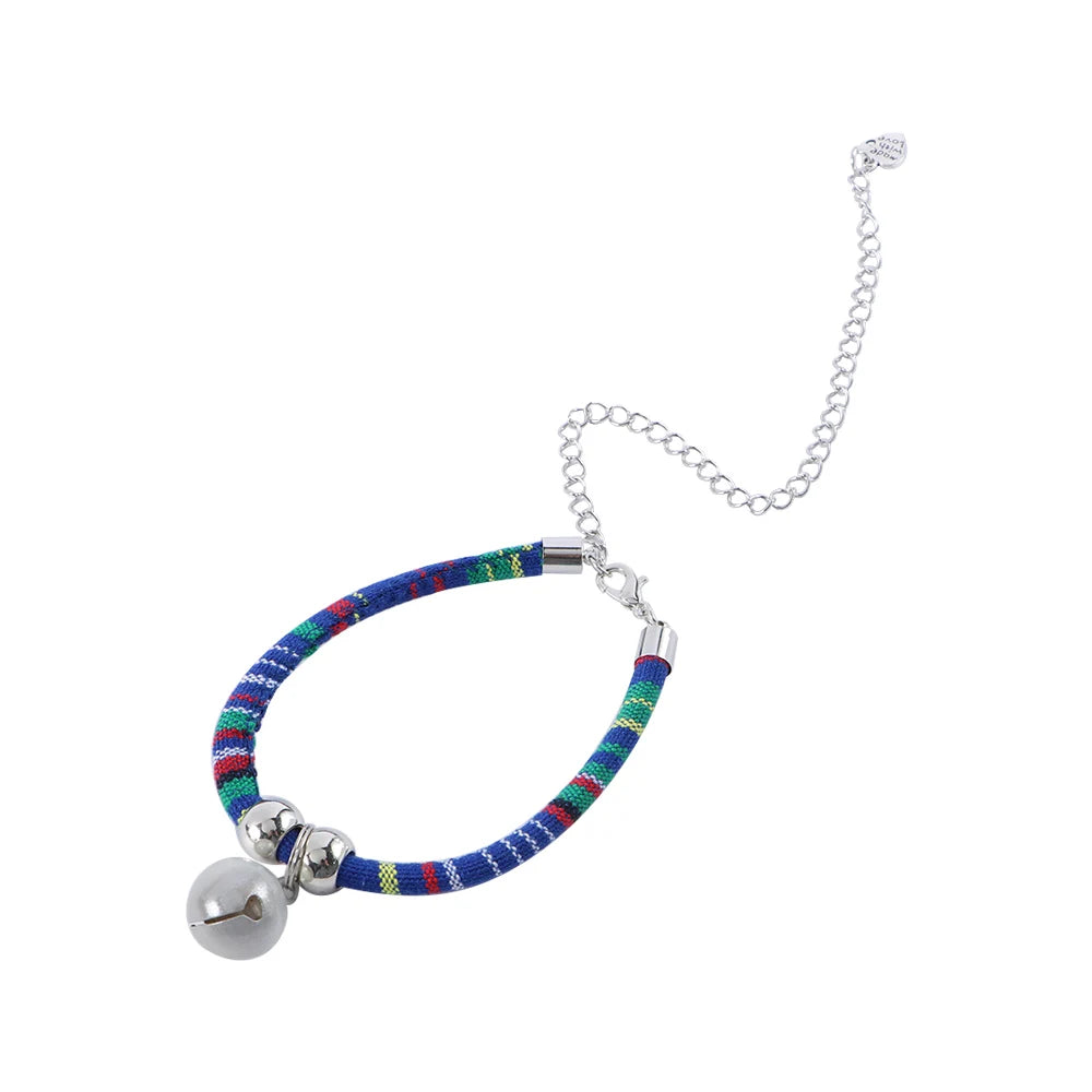 Adjustable Cat & Puppy Collar with Bell & Extension Chain
