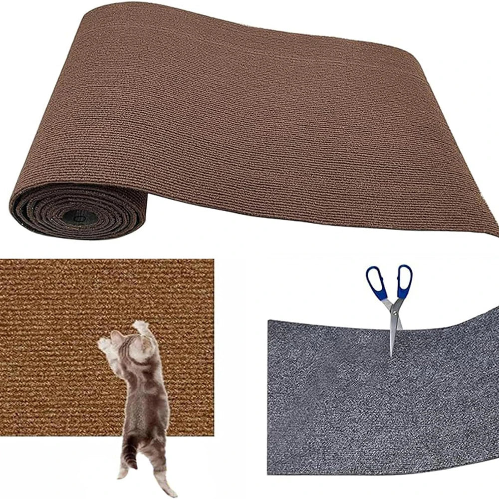 Cuttable Self-Adhesive Cat Scratching Mat | DIY Furniture Guard