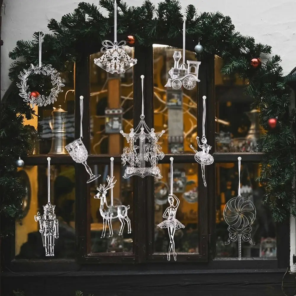 Clear Acrylic Christmas Ornaments – Transparent Hanging Pendants