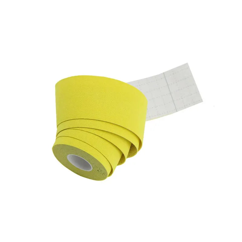 1pcs Kinesiology Tape Roll Cotton Elastic Adhesive Muscle Bandage Strain Injury Support Neuromuscular Sport Kinesiotape Oasis Select Yellow 7.5cm