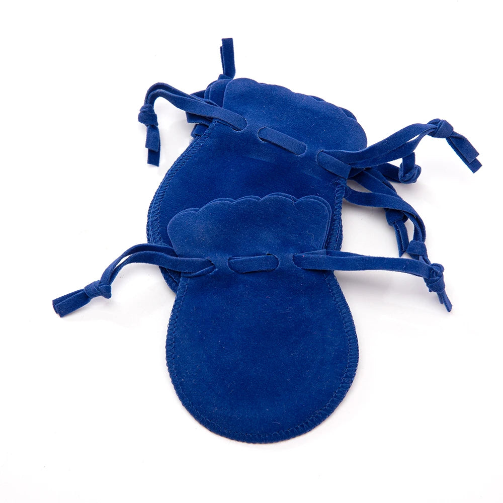 10pcs Small Velvet Jewelry Pouch Drawstring Bags for Gifts Ring Earrings Candy Display Storage Business Selling Packaging Supply Oasis Select Royal Blue 9X12cm