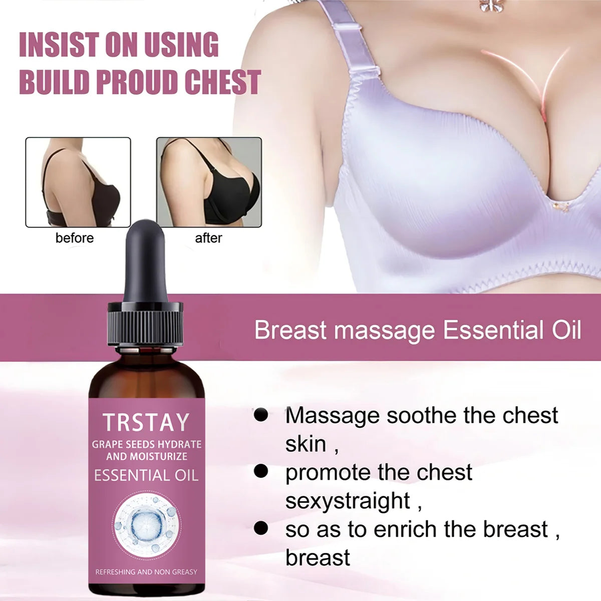 Seed Breast Enhancement Oil Breast Massage Firming Elastic Breast Beauty Milk Delicate And Smooth Shape The Bust Oasis Select