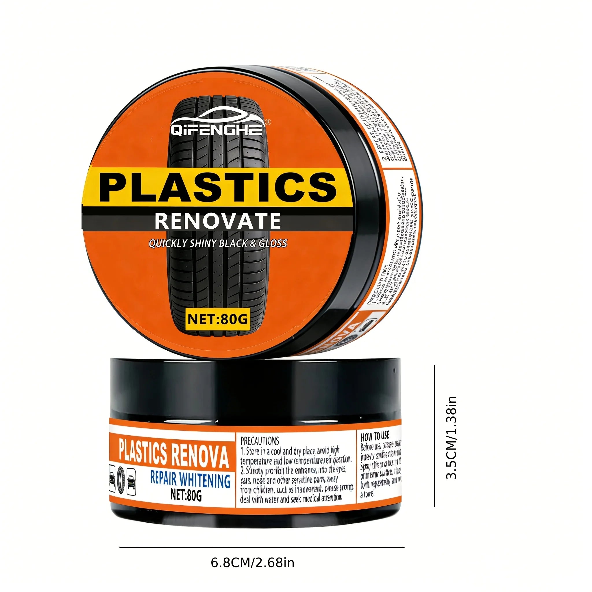 Car Plastic Restorer Paste – Bumper & Tire Blackener, Hydrophobic