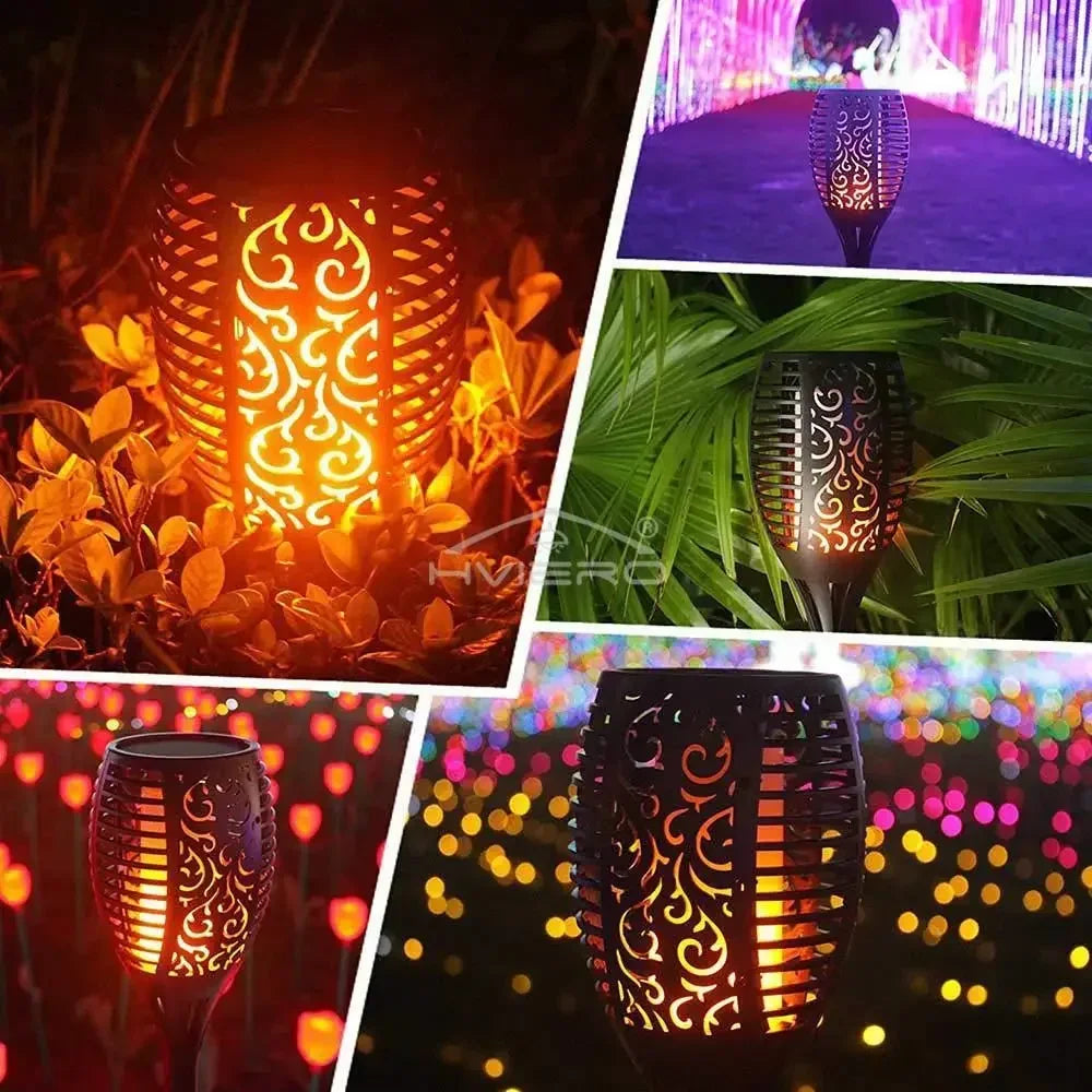 Solar Flame Torch Light 51 LED Outdoor Garden Stake Lamp