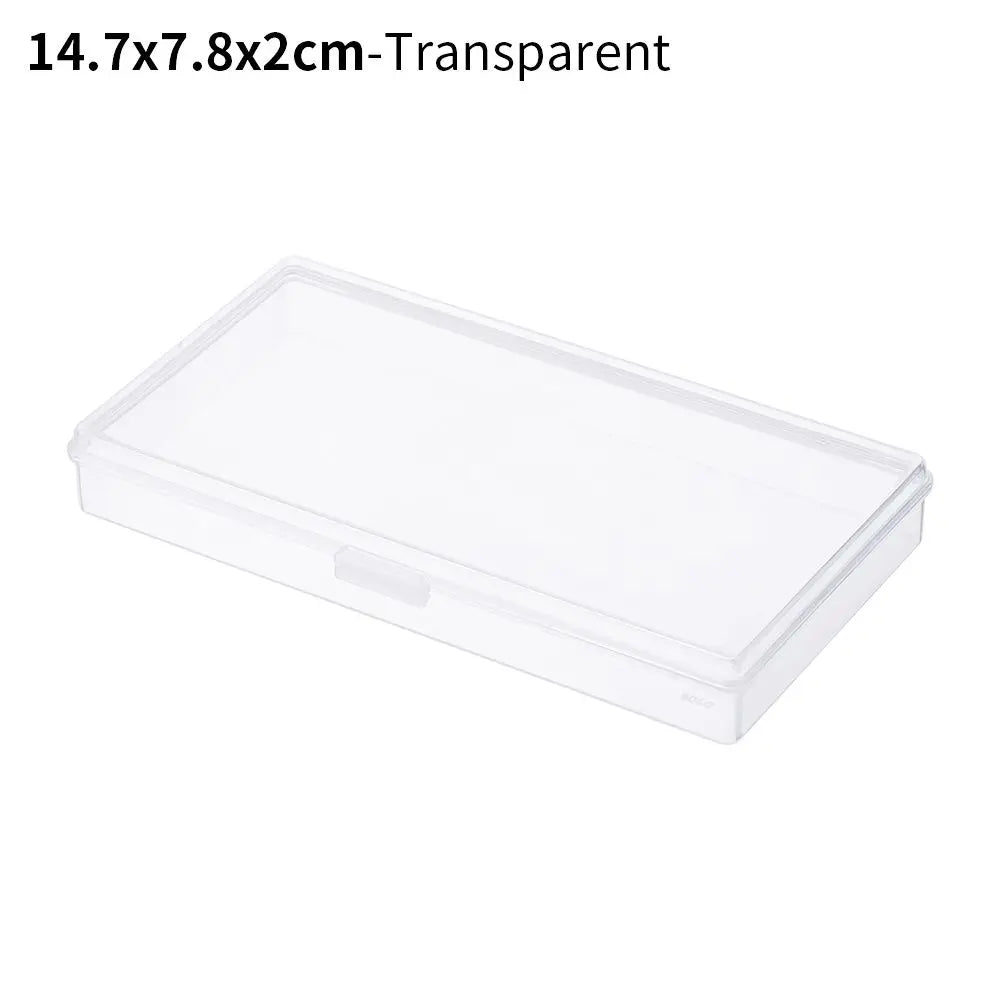 8Styles Plastic Storage Box Small Square Clear Black Jewelry Diamond
