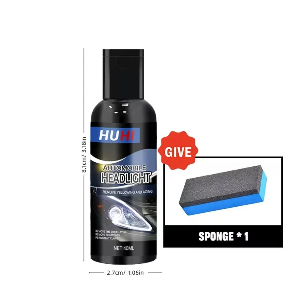 Car Headlight Restoration Polish - 40ml Anti-Yellowing Cleaner, Removes Scratches & Oxidation for Clear Headlight Lenses Oasis Select Beige 1
