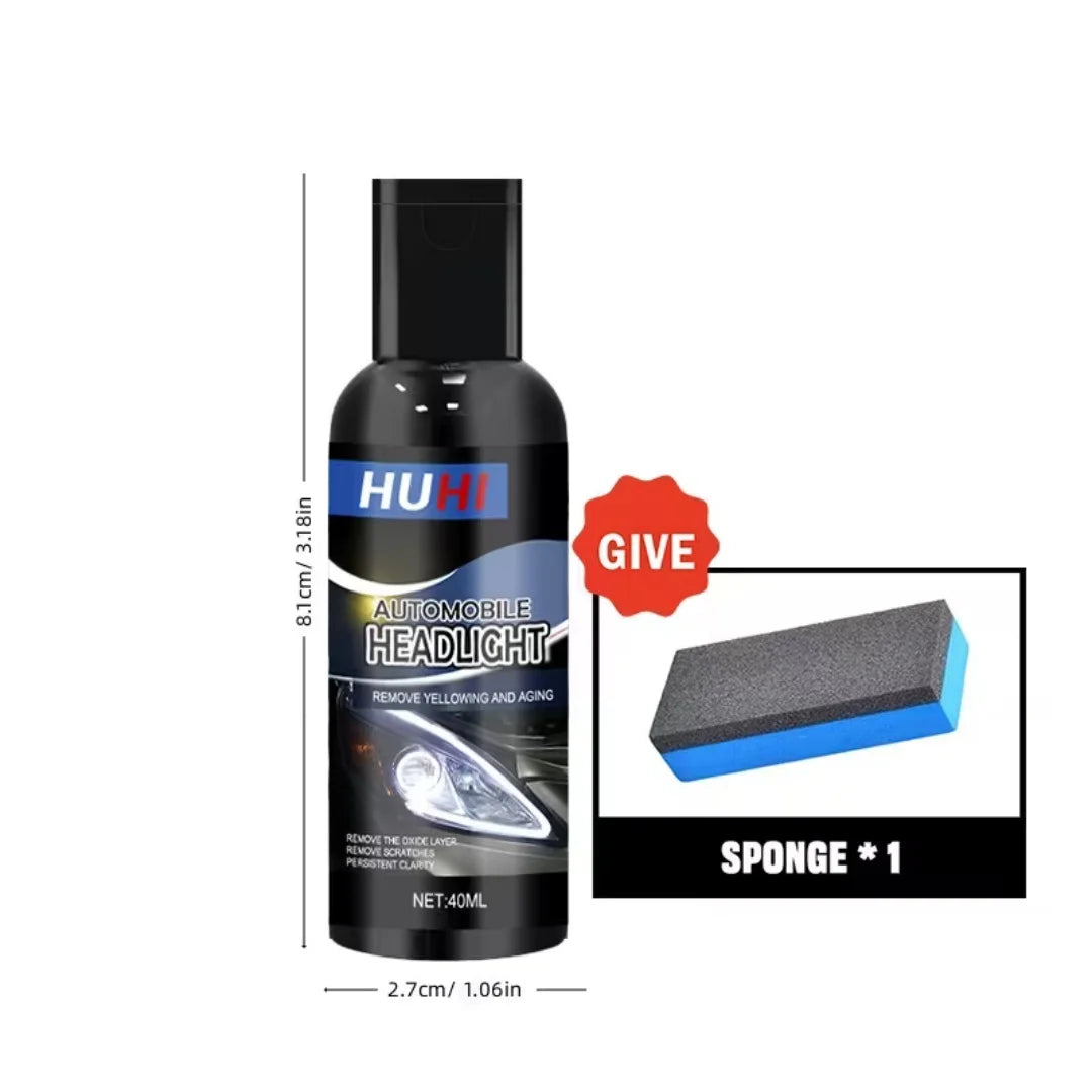 Car Headlight Restoration Polish - 40ml Anti-Yellowing Cleaner, Removes Scratches & Oxidation for Clear Headlight Lenses Oasis Select Beige 1