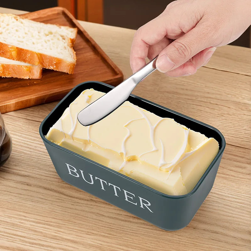 Butter Box with Knife Set, Refrigerator Storage Container, Easy Clean Surface, for Home Hotel Restaurant Kitchen Butter Serving Oasis Select