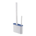 Wall Hanging Toilet Cleaning WC Brush Holder Long Handled Silicone Water Proof Quick Drying Soft Bristles Bathroom Accessories Oasis Select Blue