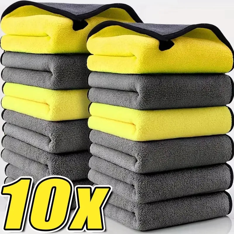 1/3/5/8/10Pcs Plush Microfiber Towel Car Wash Accessories Super Absorbent Car Cleaning Detailing Cloth Auto Care Drying Towels Oasis Select