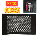 Car Back Rear Trunk Organizer Net Mesh Seat Elastic String Magic Sticker Universal Storage Bag Pocket Auto Put Paper Stowing Oasis Select 60x25-2PCS
