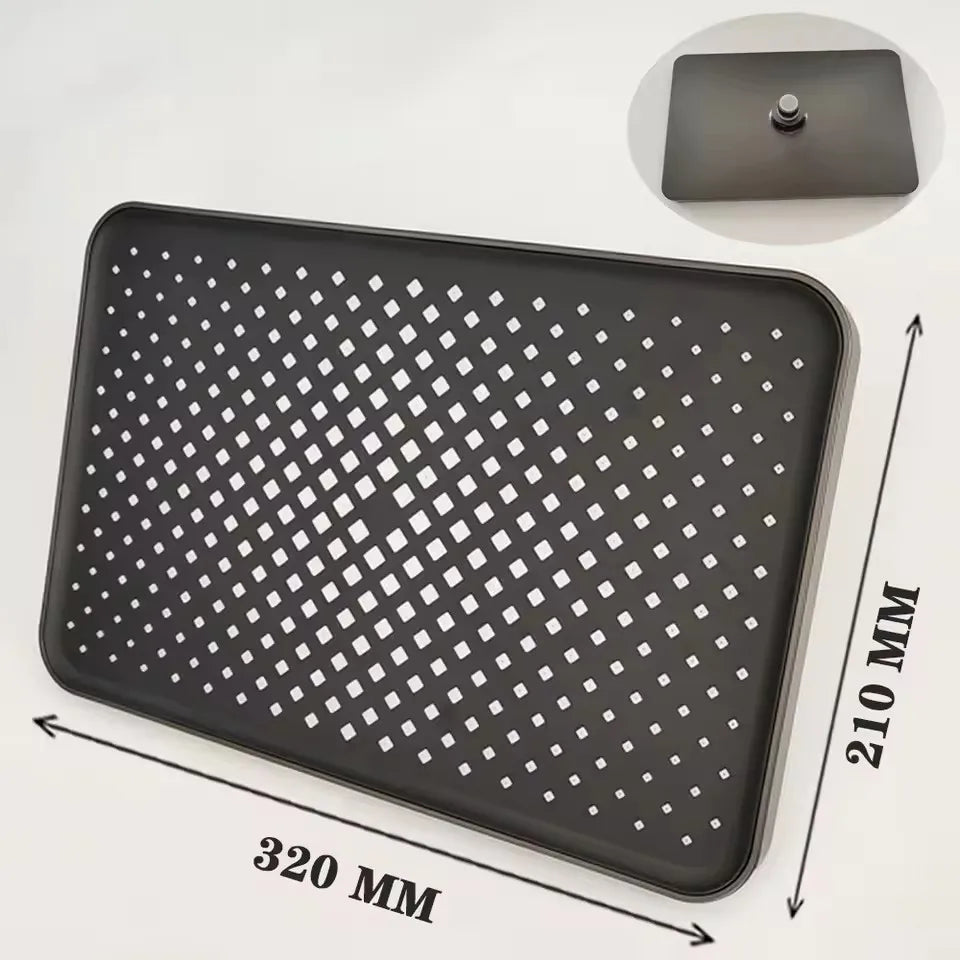 New 14 Inch Big Panel Rainfall Shower Head,High Pressure Shower Head,Water Saving,Top Rain Shower Faucet Bathroom Accessories Oasis Select Top Grey Shower
