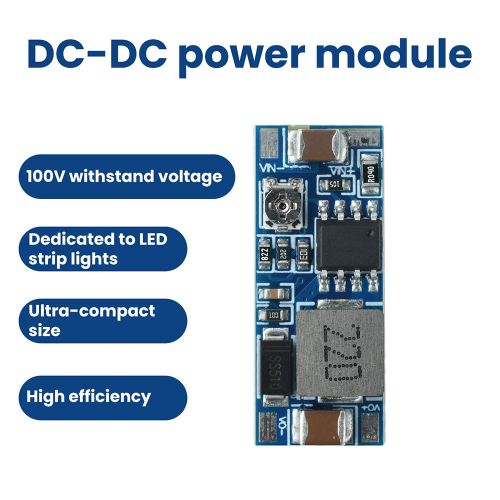 DC-DC Step-Down Module 8-100V Input to 5-20V Adjustable Output 2A High Current Small Size Power Supply Module Non-Isolation Oasis Select Default Title