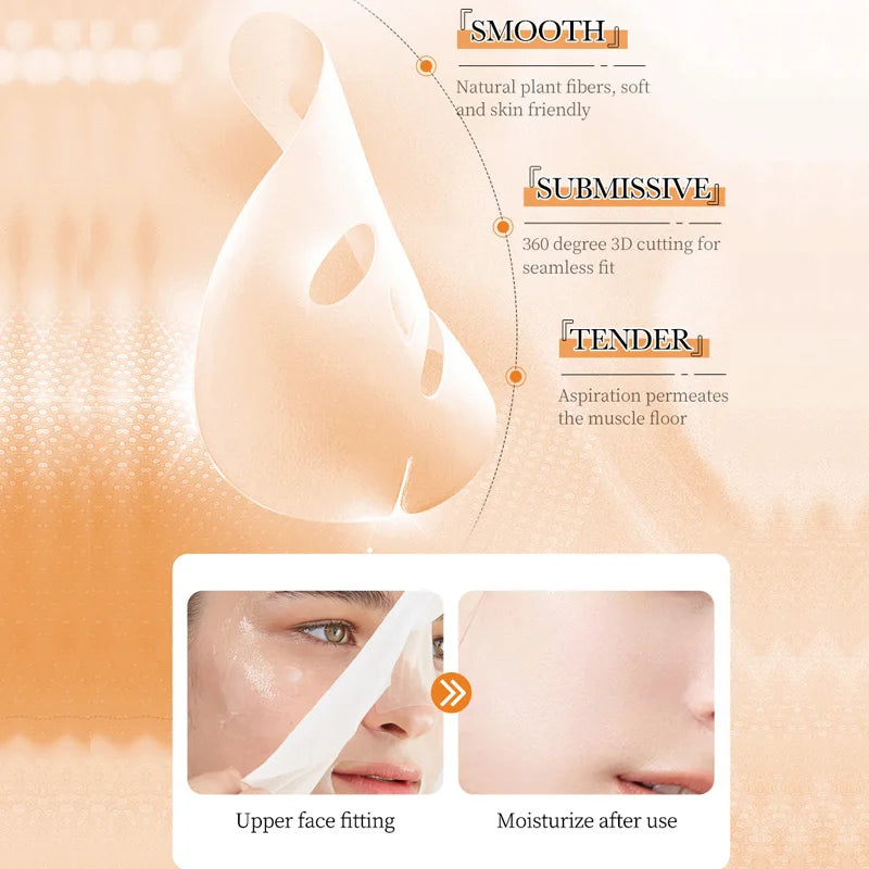 SADOER Vitamin C & Hyaluronic Acid Facial Mask 10-Pack