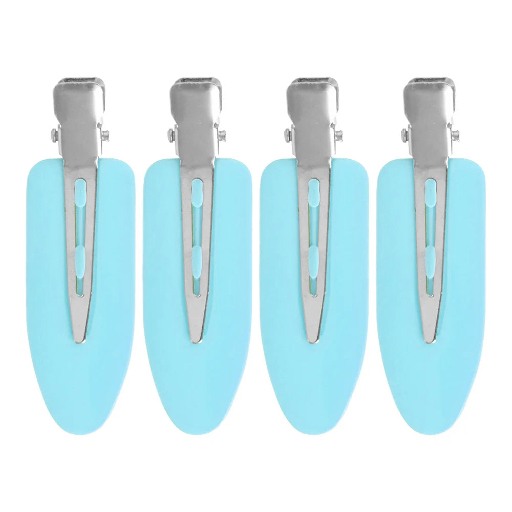 4 Pcs Seamless No Crease Barrettes Makeup Clip No Bend Hair Clip Professional Salon Styling Fixed hairpin Woman Man Hairdressing Oasis Select K65-5