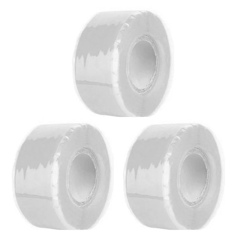 1/3pcs Super Strong Fiber Waterproof Tape Stop Leaks Seal Repair Tape Performance Self Fix Tape Adhesive Sealing Tape 1.5m New Oasis Select 25mm white-3pcs 1.5m