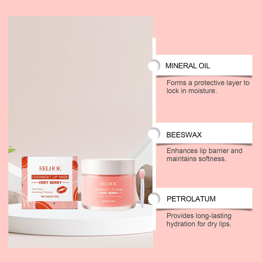Berry Hydrating Sleep Lip Mask – Lightweight & Moisturizing Sleep Lip Mask Oasis Select