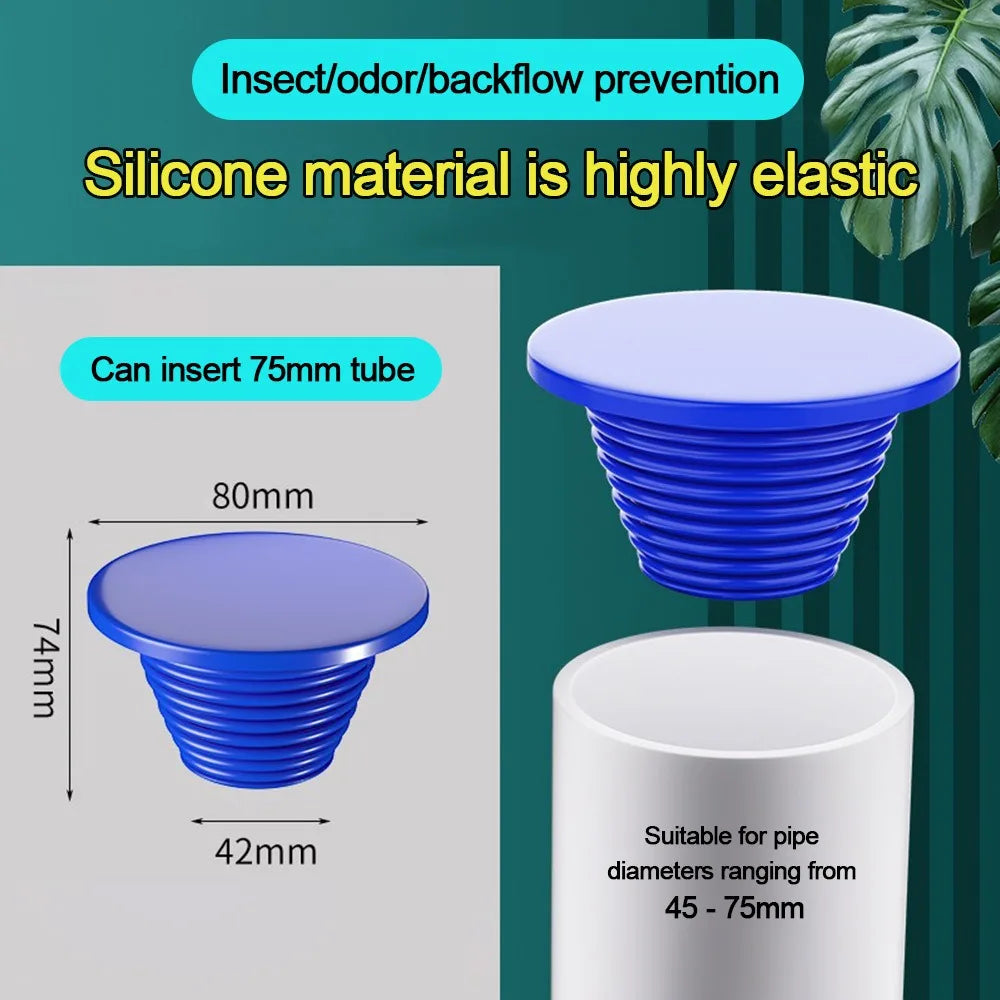 Silicone Sewer Pipe Sealing Ring Anti Odor Conical Shape Water Pipe Plug Anti-clogging Sewer Seal Hole Sealing Plugs Oasis Select L3