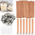 DIY Candle Making Kit – Wood Wicks, Metal Stands & Glue Dots