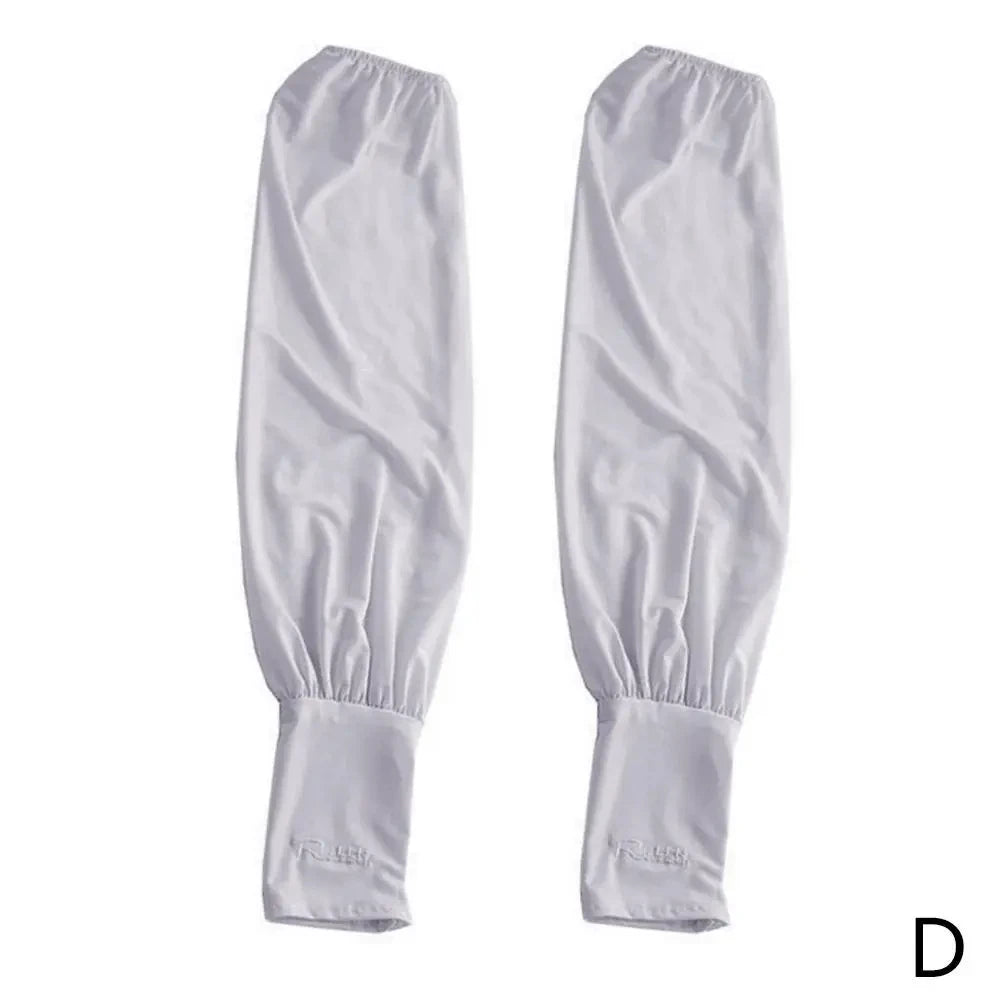 Summer Loose Sunscreen Driving Ice Silk Sleeve Female Long Length UV Protection Arm Arm Glove Sleeves Super Soft Breathable Oasis Select grey