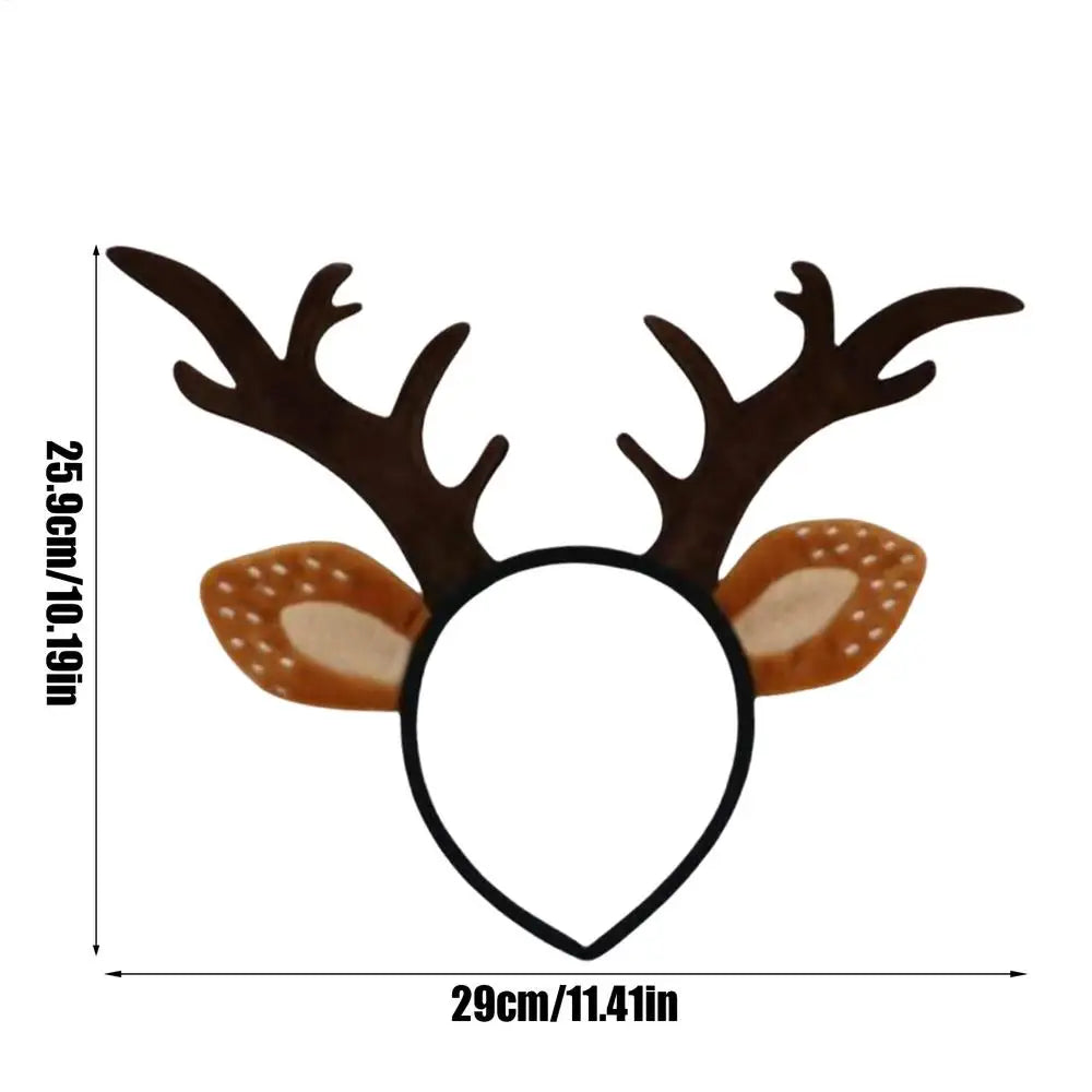 Antlers Headband Christmas Cosplay Headwear Decorative Festive Hairband for Kids Teens Adults Collectors Costume Parties Themed Oasis Select B
