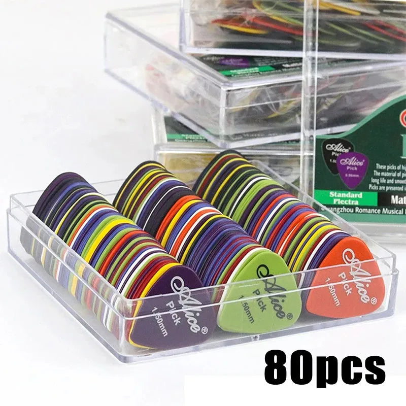 10/50/90Pcs Guitar Picks Acoustic Electric Bass Plectrum Mediator Guitar Accessories Thickness 0.58 - 1.5 mm Oasis Select 80pcs