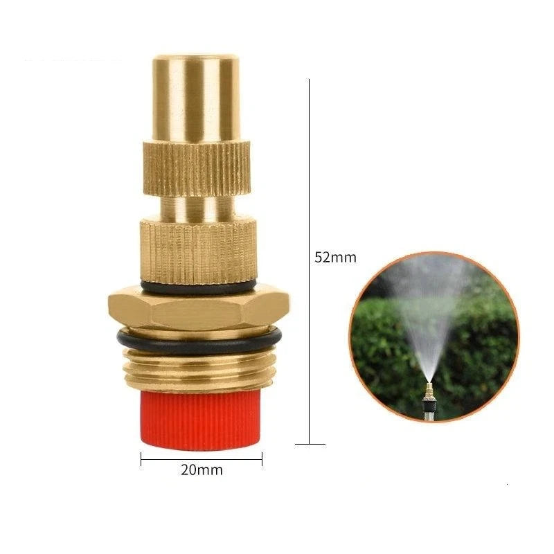Brass Adjustable Garden Sprinkler Nozzle Set Multi Pattern Water Spray Nozzle For Lawn Irrigation Patio Plant Watering Oasis Select A3