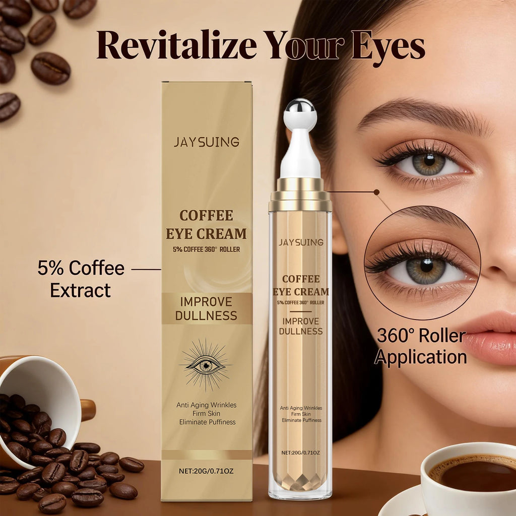 Caffee Firming Eye Cream Eye Roller Fade Dark Circles Remove Eye Bags Tightening Lifting Improves Fine Lines Eye Care Serum Oasis Select