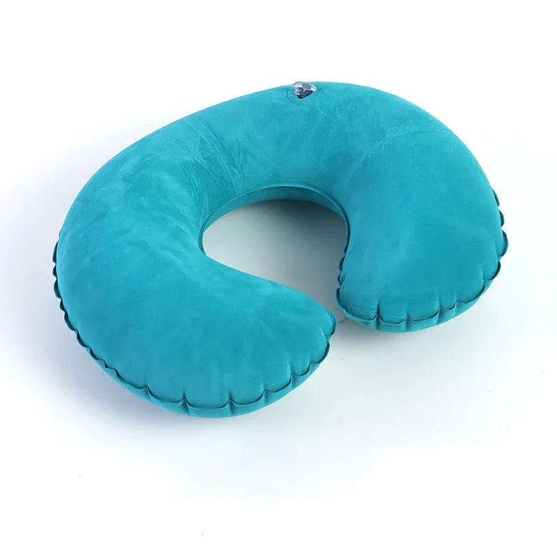 Inflatable C-Shaped Travel Neck Pillow | Portable PVC Cushion Inflatable Travel Pillow Oasis Select