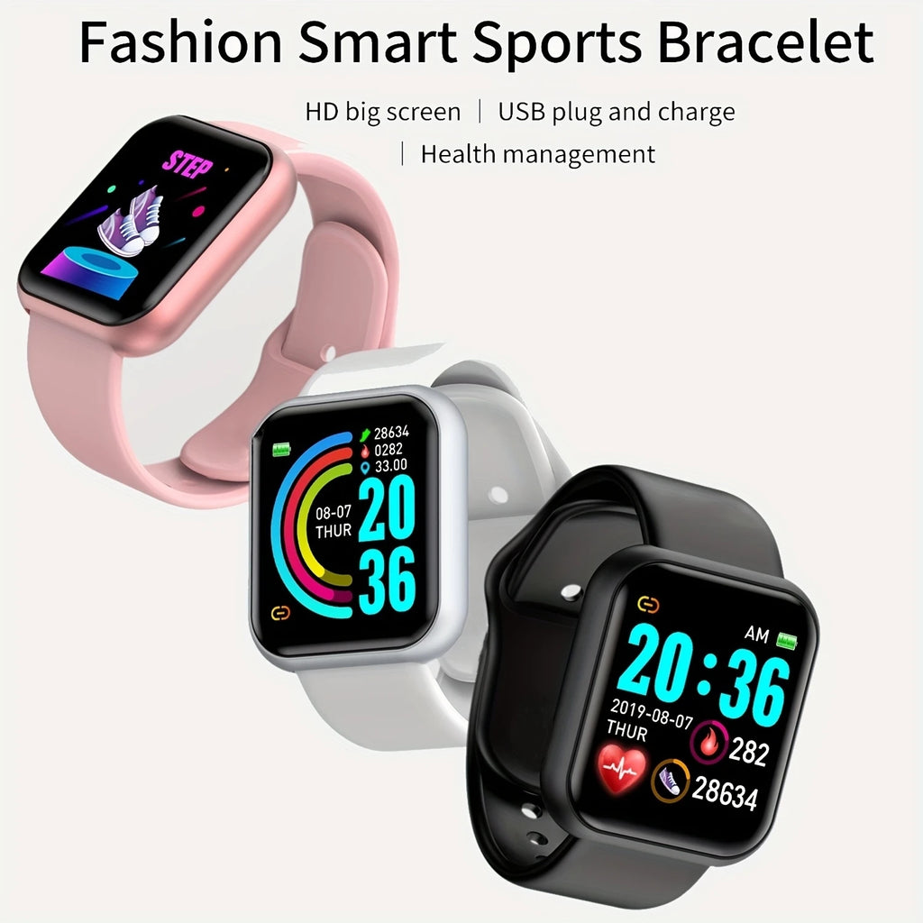 Smart Watch Fitness Tracker – Bluetooth, Heart Rate & Music