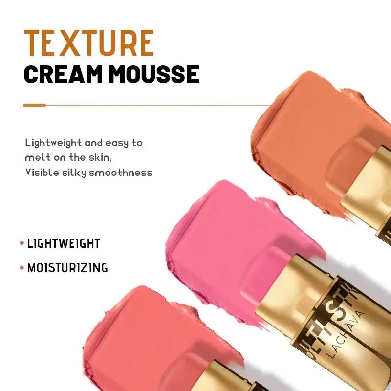 QiBest 3-in-1 Waterproof Blush Stick – Lips, Face & Eyes Multi-Use Blush Stick Oasis Select