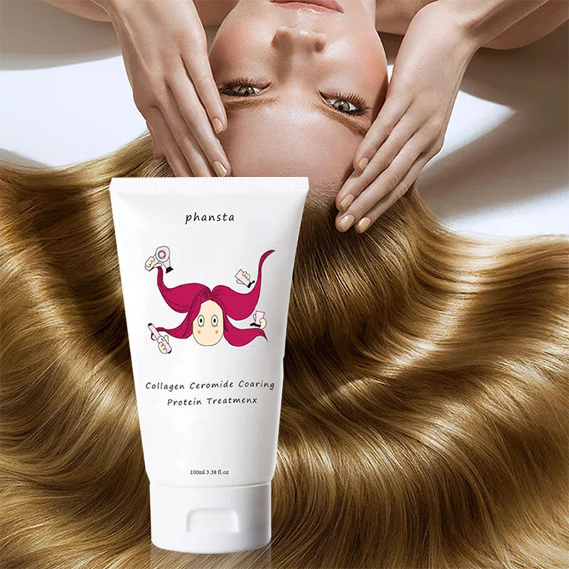 Collagen Hair Mask Coaring Protein Treatmenx Head & Shoulder Shampoo Conditioner Repair Dry Fizzy Thin Hair Mask Hair Supplies Oasis Select