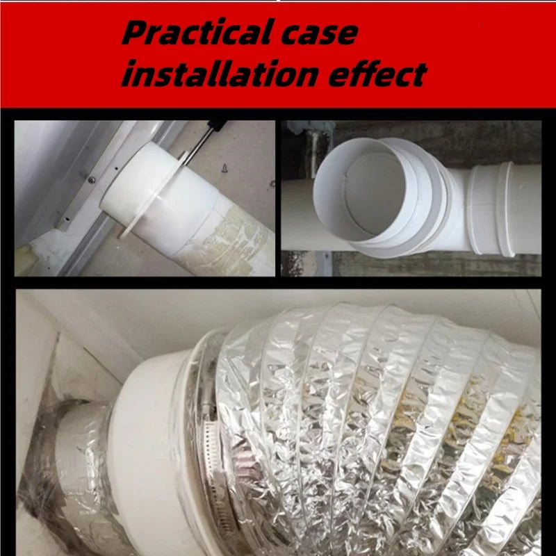 Round Pipe Check Valve Air Duct Check Ventilation Device Durable Exhaust Fan Hose Proof Ventilating Grill Kitchen Accessories Oasis Select