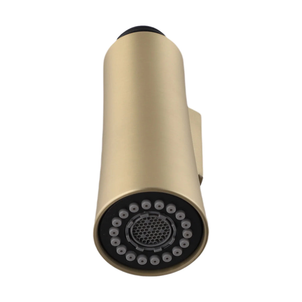 1.8 GPM Pull Out Faucet Sprayer Nozzle Column Brushed Gold Kitchen Sink Water Saving Shower Spray Head Bathroom Sink Tap Oasis Select