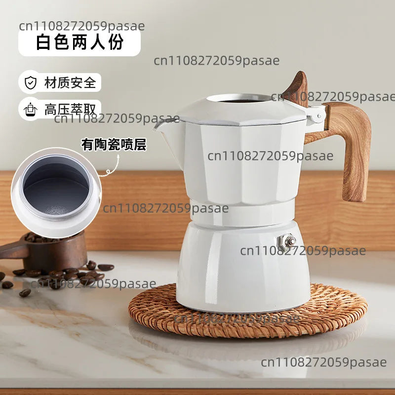 Stainless Steel Double-Valve Moka Pot | Italian Stovetop Coffee Maker