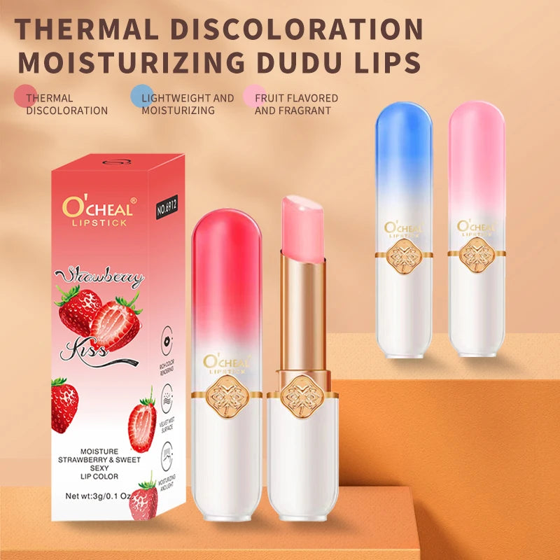 O'CHEAL Color-Changing Fruit Lip Balm – Moisturizing & Waterproof