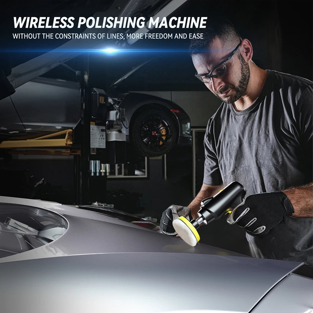 Cordless Car Polisher – 3-Speed Wireless Waxing & Buffing Tool