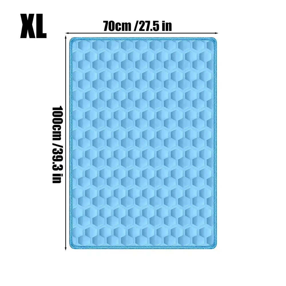 Pet Cooling Mat Summer dog Cold Bed Extra Large For Small Big Dogs Pet Accessories Cat Durable Blanket Sofa Cat Ice Pad Blanket Oasis Select Blue XL
