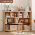 Multi-functional Household Goods Simple Bookshelf Retractable Shelf Small Storage Cabinet Lattice Cabinet Floor Bookcase Oasis Select Wood 80-150-24-90