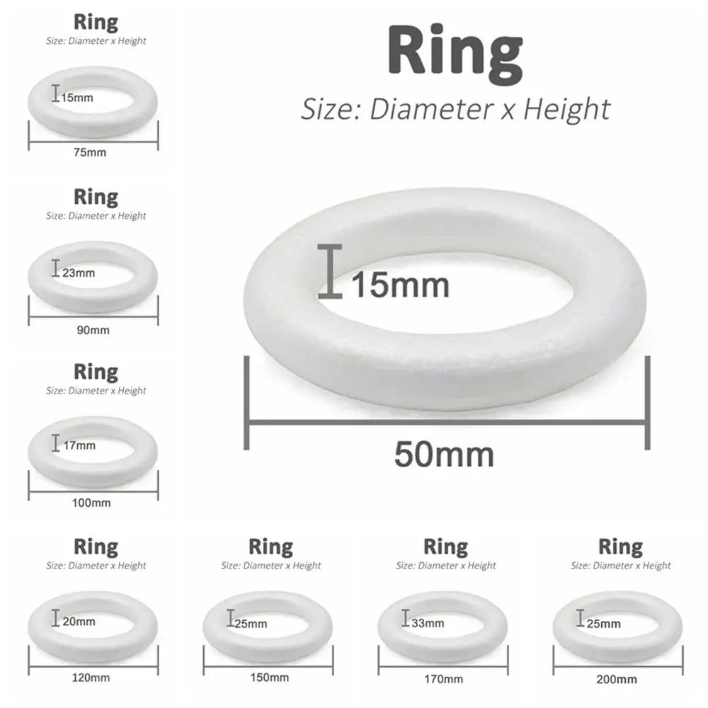 DIY Party Wedding Foam Ring Round Craft Material Donuts Mould Oasis Select