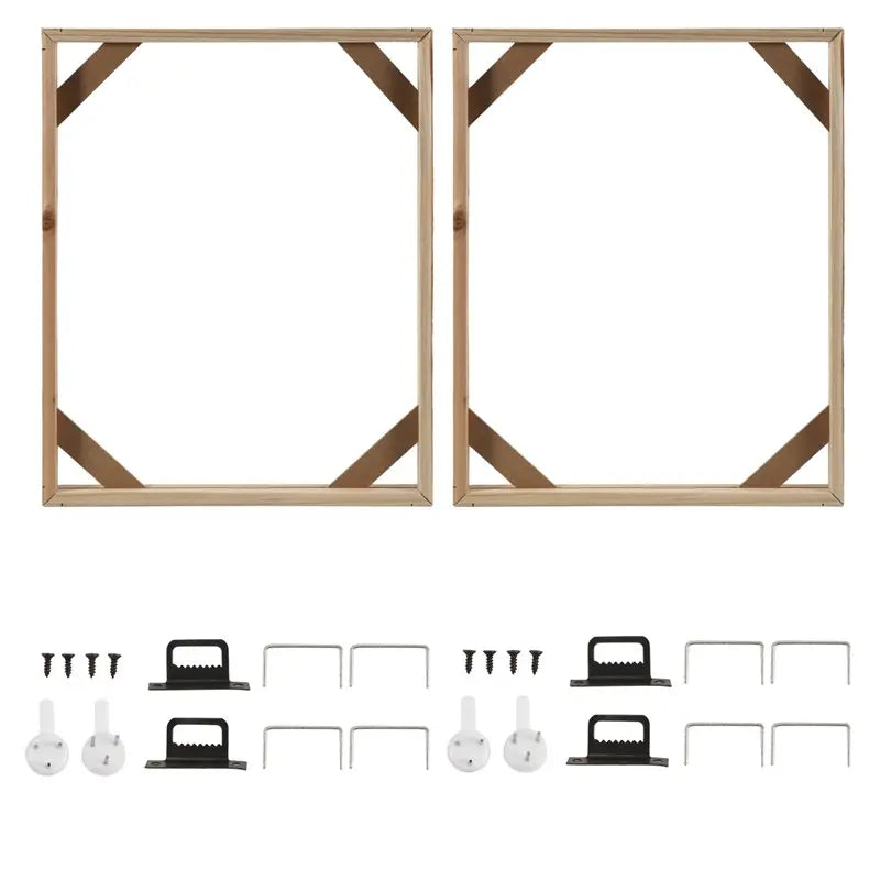 LIKE WISH 2 Set DIY Solid Wood Canvas Frame Kit, 16X20 Inch Canvas Frame Stretcher Bars Wood For Oil Paintings, Prints And Poste Oasis Select