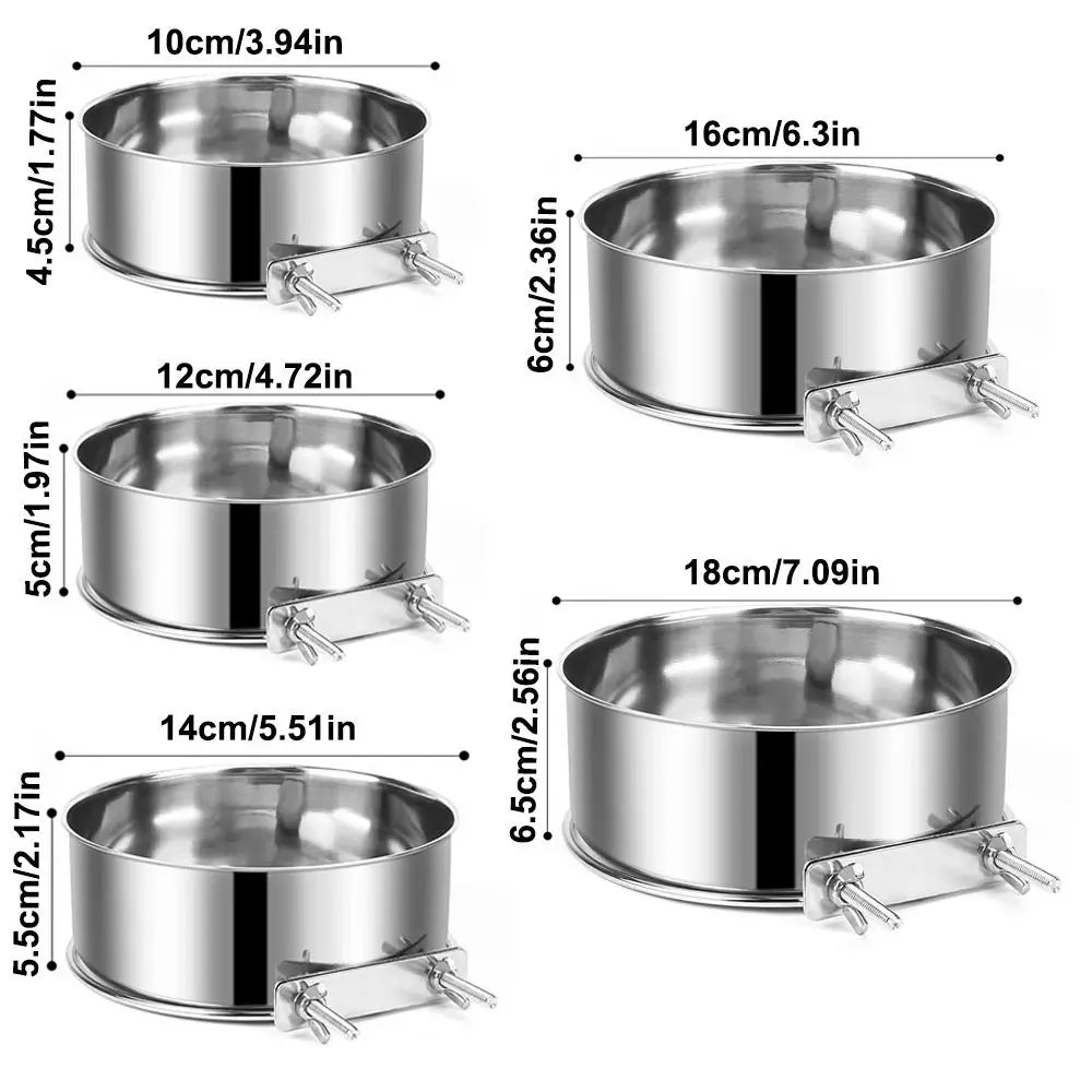 New Stainless Steel Pet Bowl Anti-gnawing Hanging Pet Feeder Feeder Dish Pet Oasis Select