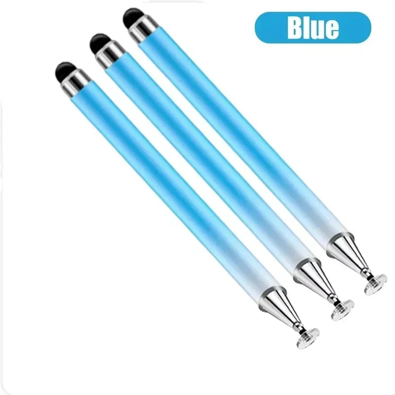 Universal 2 in 1 Stylus Pen for Smart Phone Tablet Drawing Capacitive Pencil Android Screen Touch Pen For iPhone Samsung Oasis Select 3PCS BLUE