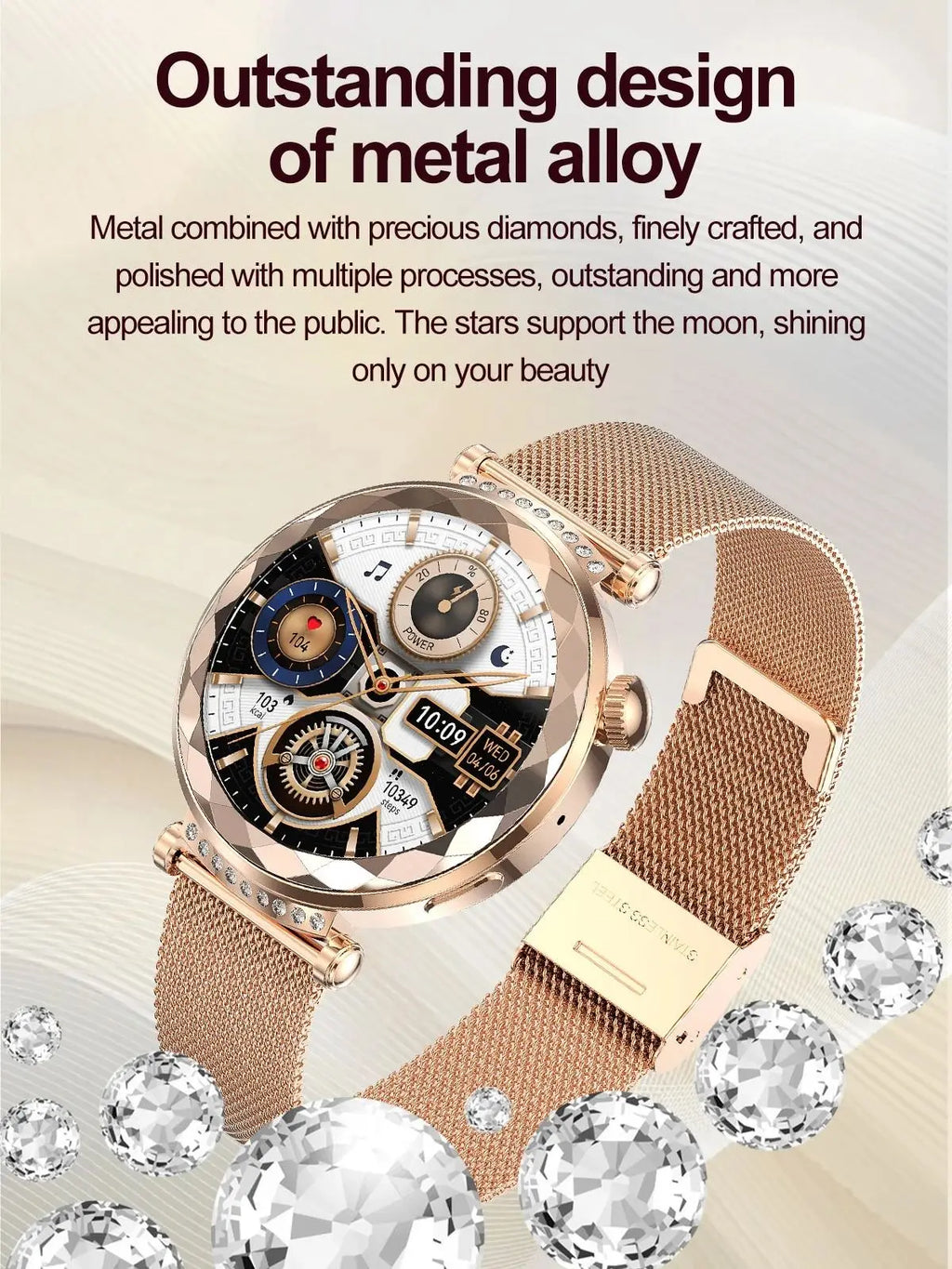 MINGCC HK88 Women's Smartwatch – AMOLED, NFC & Bluetooth