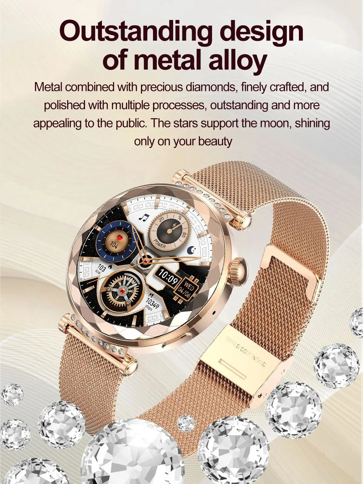 MINGCC HK88 Women's Smartwatch – AMOLED, NFC & Bluetooth
